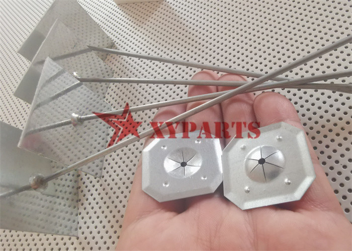 Galvanized Steel 32mm Speed Square Clip For Fixing Self Adhesive Rock Wool Pins