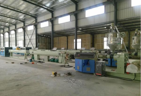 PE Water / Gas Pipe Production Line Single Screw Extruder , high Performance PE