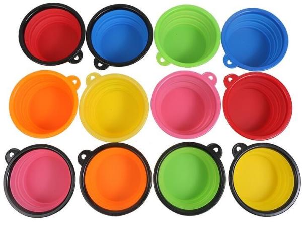 Top selling 350/750/1000/1500ml Foldable Pet Food Water Feeding Portable Travel