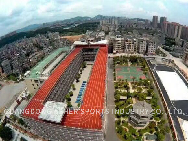 Eco Friendly Tartan Ground Rubber Flooring EPDM Material Athletics Use