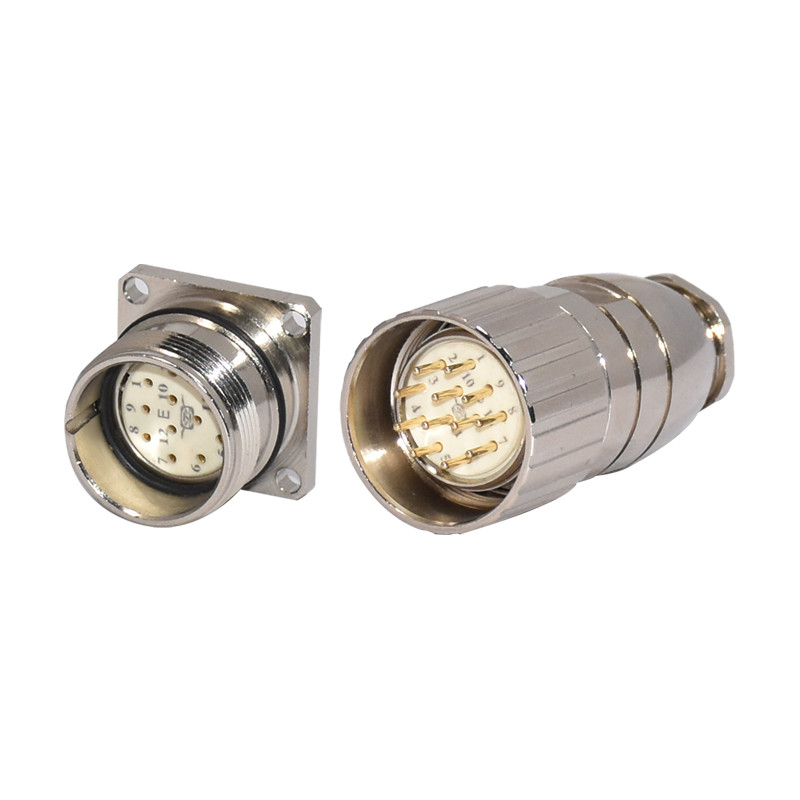 300V M23 Connector Straight Circular Waterproof High Power Shielded Connector