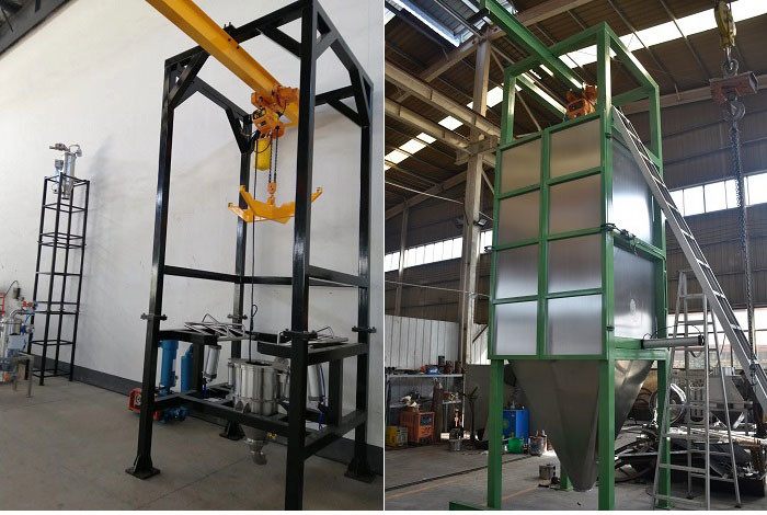 Stainless Steel Bulk Bag Discharging Station For Powder Unloader