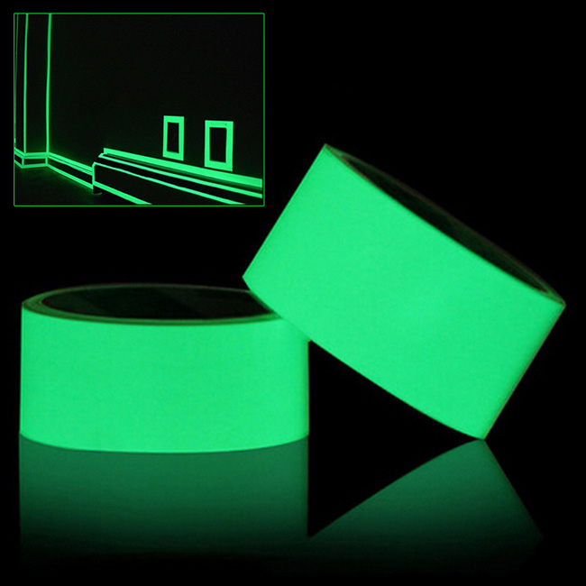 Emergency Exit Glow In The Dark Fabric Tape Floor Grip Gaffer For Skateboards