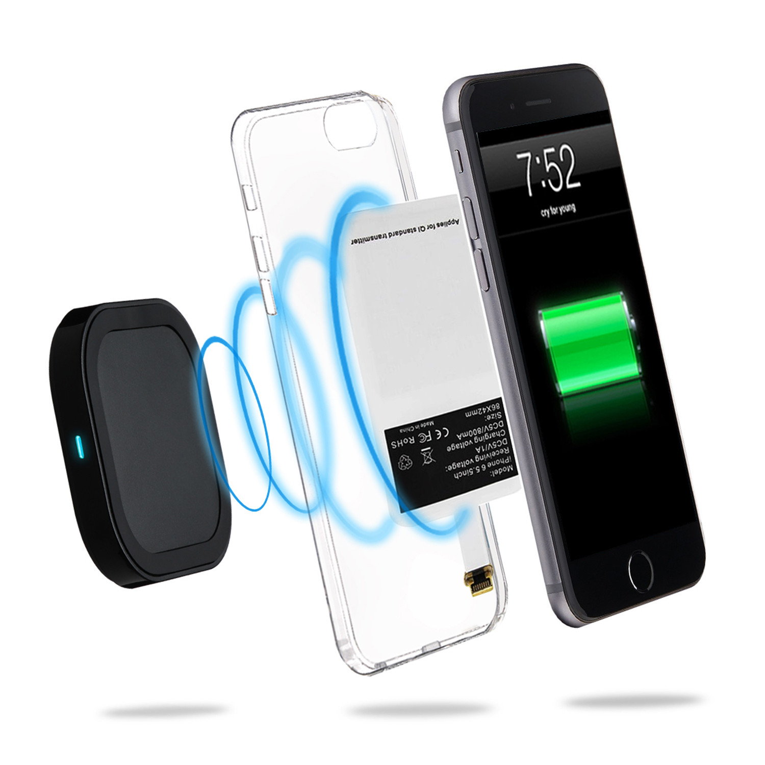 Qi-Certified Wireless Charging Pad for iPhone 5W/10W iPhone Wireless Charging Pad Stand