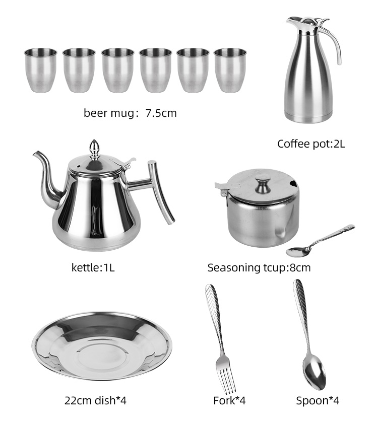 Amazon TOP Seller Different Piece Cookware Set Custom Pots And Pans Wholesale 28pcs Stainless Steel Cooking Pot Set