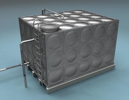 2m High Steel Water Storage Tank , Rust Resistant 10m3 Water Tank