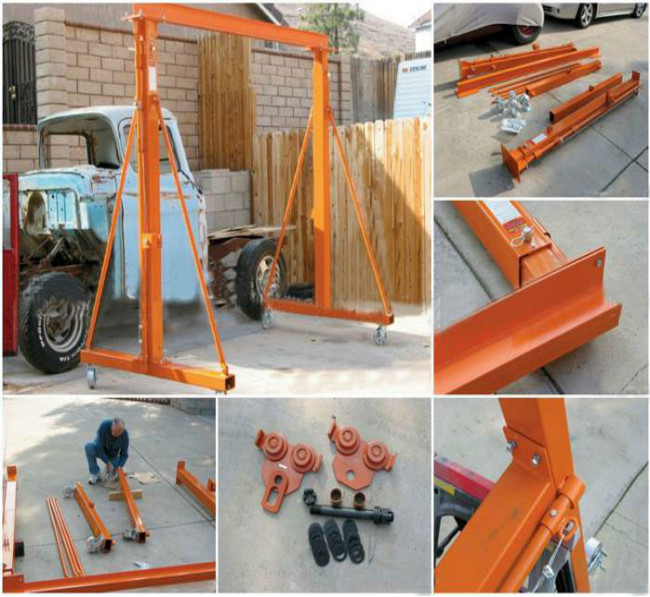 Customized Span Portable Gantry Crane , 3 Ton Wheeled Gantry Crane Easy Operation