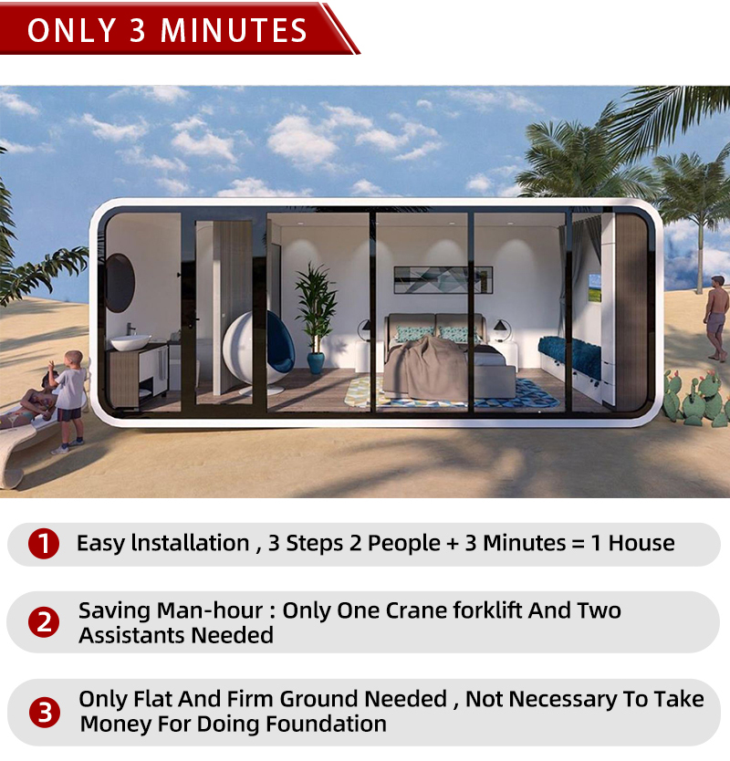 Outdoor Office Pod Prefab Container House With Modern Design Style