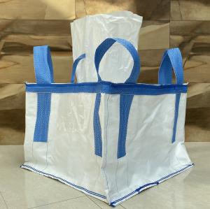 China SGS 160gsm Super Sack Bulk Bag 1ton Fabric Packaging 4 Loops For Chemicals on sale