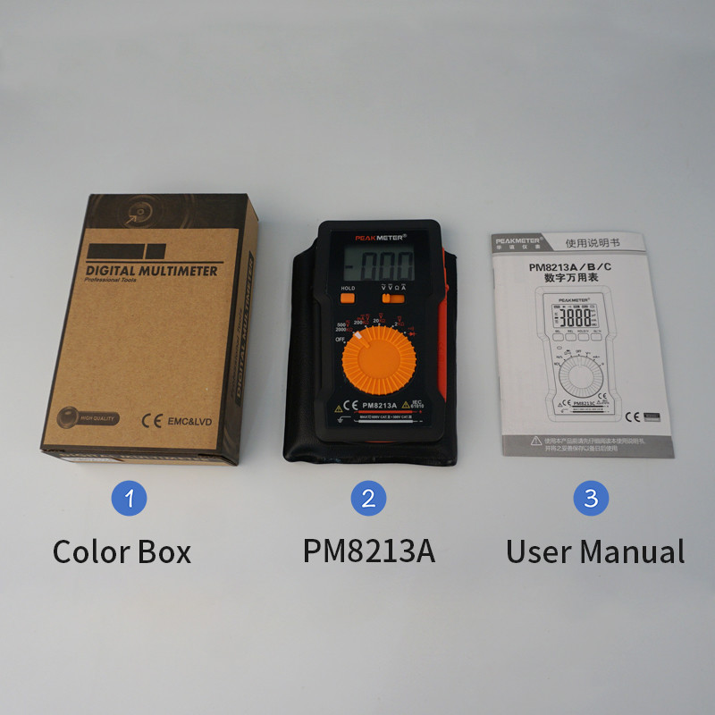 CR2032 Button Battery PM8213A Mini Portable Handheld Digital Multimeter 200mA