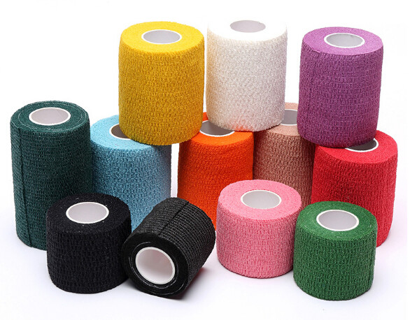 Colored Non-woven Self Adhesive Cohesive Bandage Medical Elastic Bandage, Medical customized color pop bandage china che