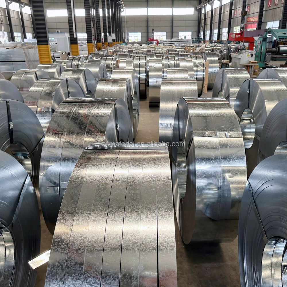 GS Certified Zinc Coated Galvanized Steel Coil for Construction and Decoration 600-1500mm Width 80g Big Spangle