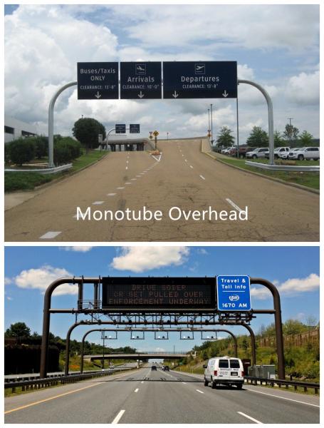 Highway Overhead Sign Structures Hot Dip Galvanized Steel Welding Rod Full Span