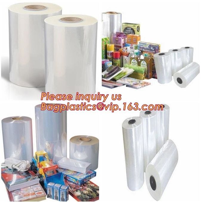 PE Shrink Film White 4m x 50m 210um,Automatic POF Film Heat Shrink Wrap,Food Grade POF shrinkable label Shrink Film pack 24