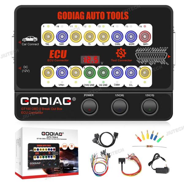 Godiag GT100+ GT100 Pro OBDII Breakout Box ECU Bench Connector Adds Electronic