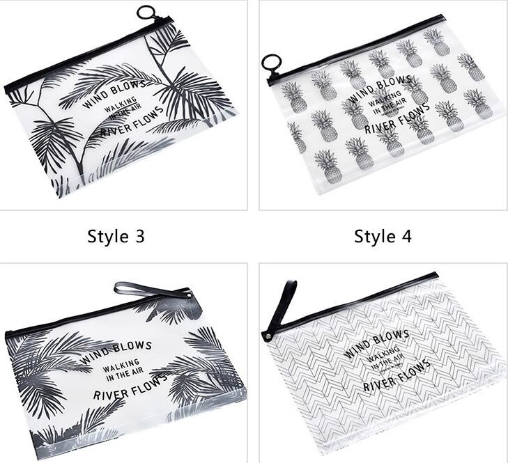 metal zipper, metal slider,file folder a4 size PVC mesh document bag with zipper cosmetics offices supplies travel pack