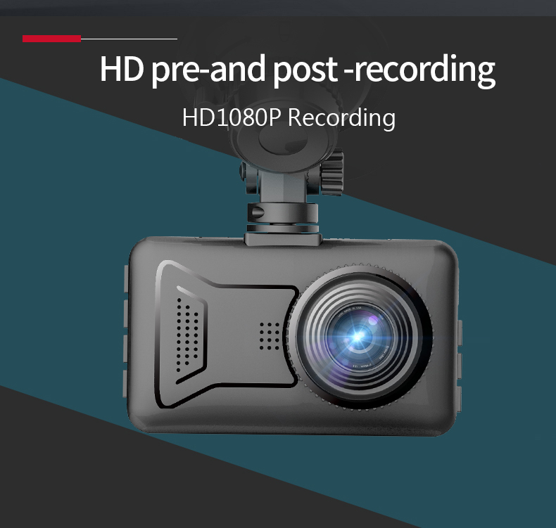 Motion Detect 500mAH Vehicle Dash Cam Recorder 3inch IPS Screen