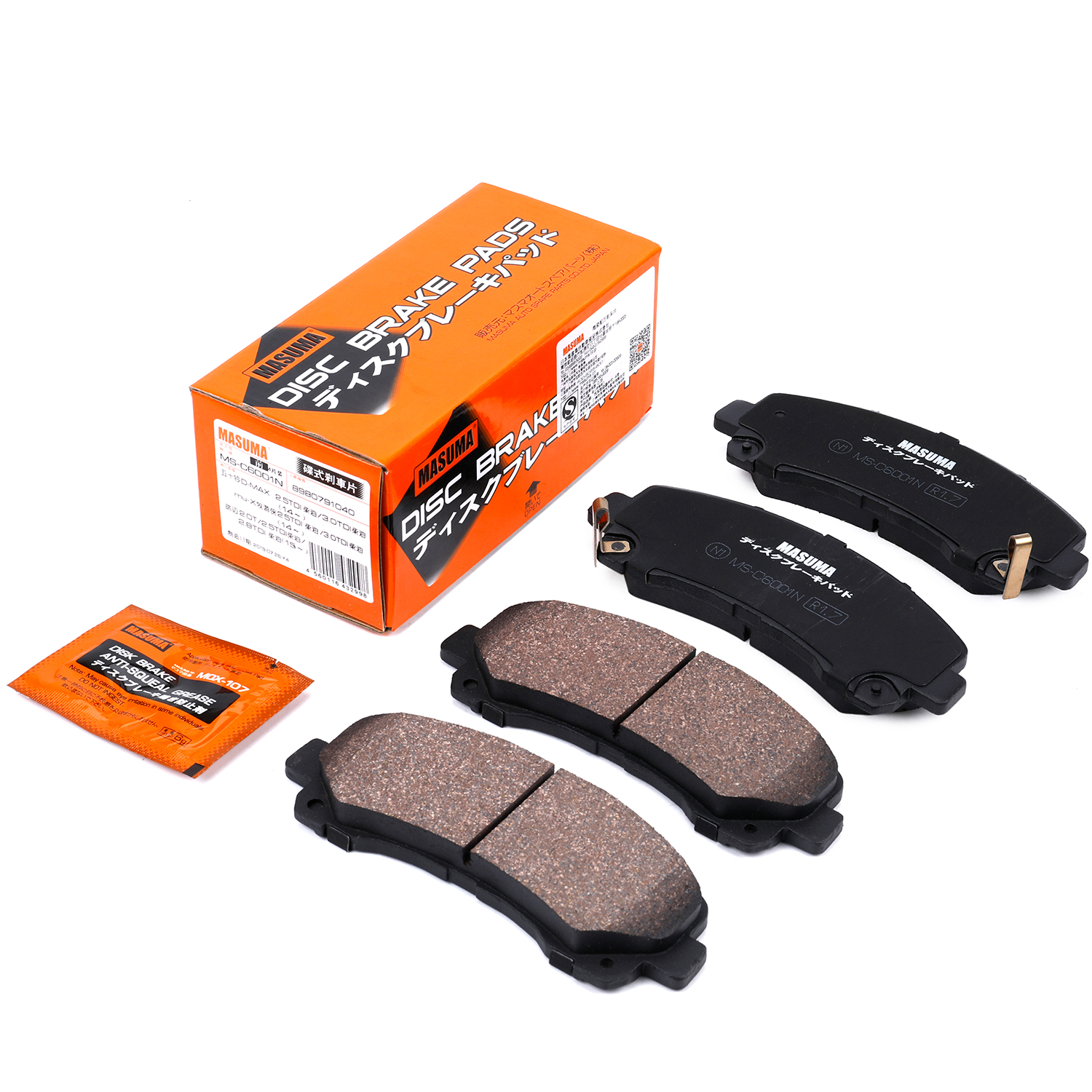 OE NO. 8982983840 MS-C6001N MASUMA Car Auto Ceramic Brake Pads Set 16*8.5*7cm Quiet