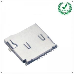  Phone Pos Mini Sd Card Connector , 9pin 1.85H TF Push Push Memory Card Connector Manufactures