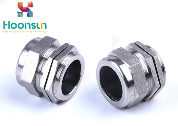 NPT1 / 4 Dustproof Stainless Steel Cable Gland Waterproof Electroplate Surface