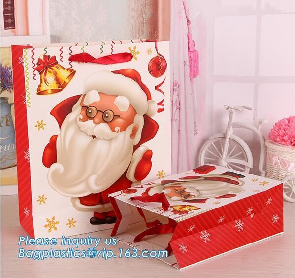 Luxury paper bags with handles Different Sizes,250gsm art paper shopping carrier bag custom printing with handle rope
