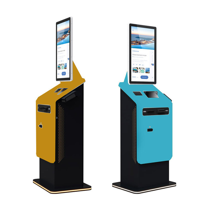 Self Service Kiosk Interactive Touch Screen Cash Acceptor Currency Exchange Self Service Payment Kiosk