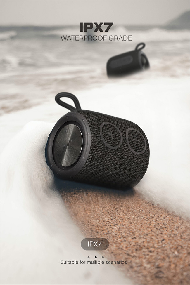 Waterproof Wireless Shower Speaker With 1200 Mah Battery In Blue With Bass Radiator