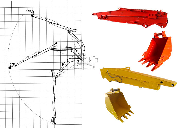 Telescopic Arm Excavator With Bucket Better Slider High Effective