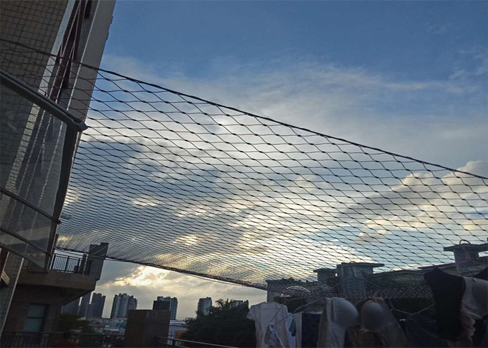 Safety Balustrade Infill Stainless Steel Wire Rope Mesh 70mm sS316L For For Stairs