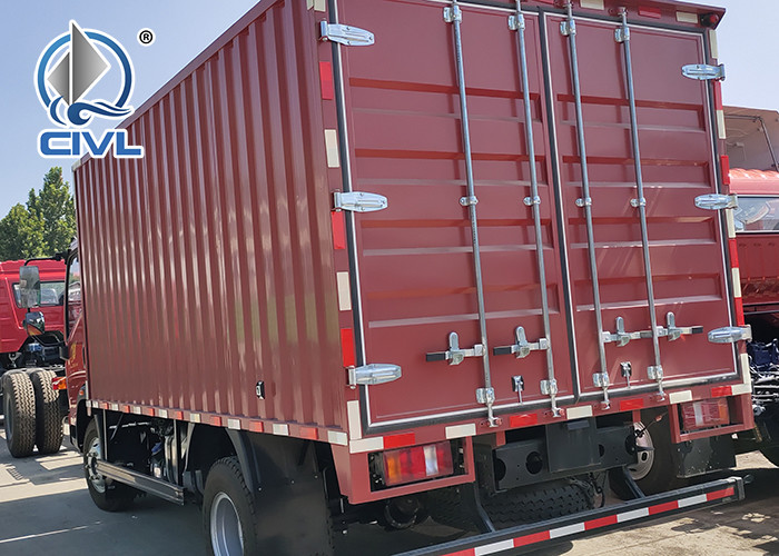 LHD 4X2 6 Tires sidewall truck 4 Tons HOWO SINOTRUK Light Duty Cargo Box Trucks