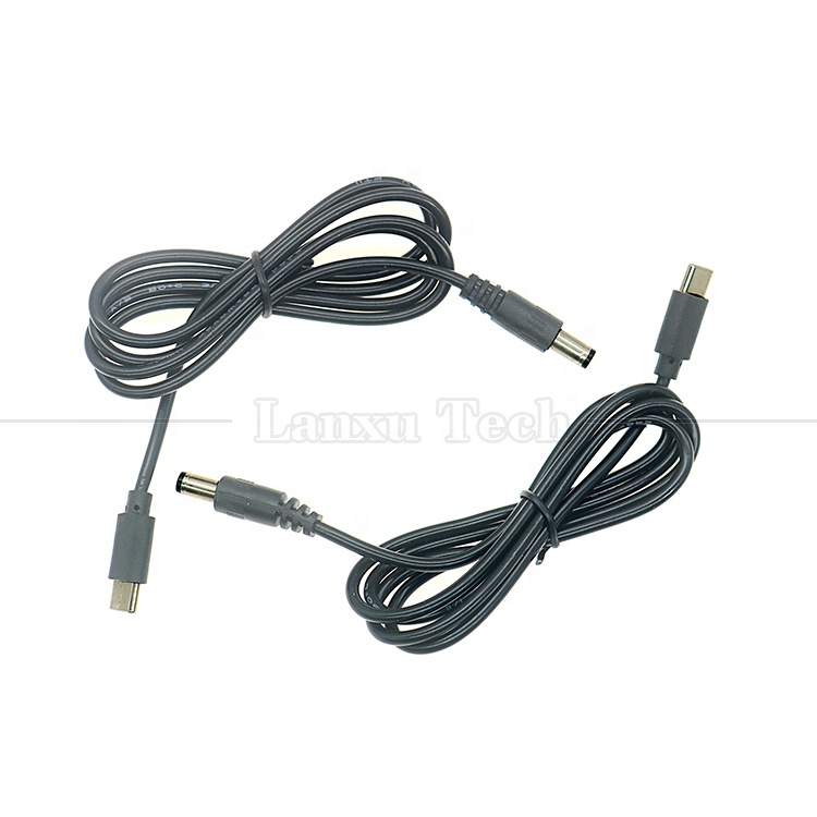 PD Charging 3A 9V 12V 15V 20V USB Type C to DC 5.5x2.1mm Jack Adapter Converter Cable for Wifi Router Modem Projector Camera