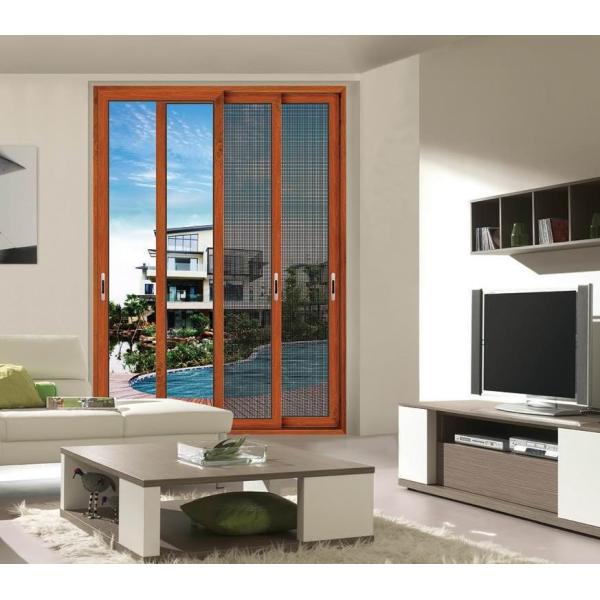 Quality Durable Thick Aluminum Frame Sliding Glass Door with 10 Years Warranty and Horizontal Sliding Style for sale