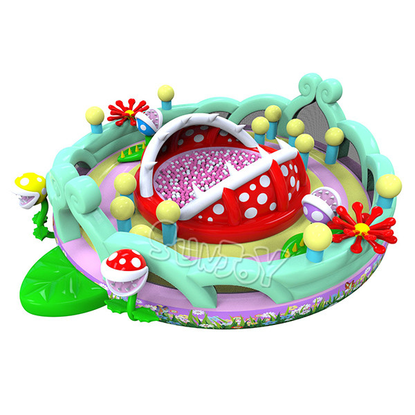 Portable Maneater Ball Pit 9.3*8.1*2.5m Inflatable Play Park