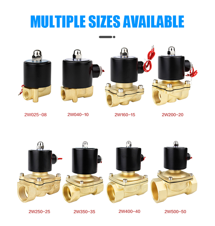 Water Gas Oil Liquid Solenoid Control Valve 12V Solenoid Valve Normally Closed