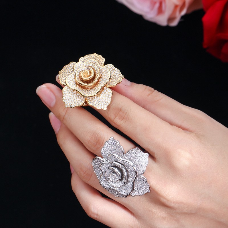 Fashion Luxury Zircon Rings For Women Eternity Promise CZ Crystal Finger Ring Engagement Wedding Ring Jewelry