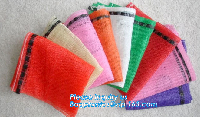 PP net vegetables leno mesh bag Color raschel PP PE mesh Plastic Nets bags tomato mesh bag,Agriculture Industrial Use an