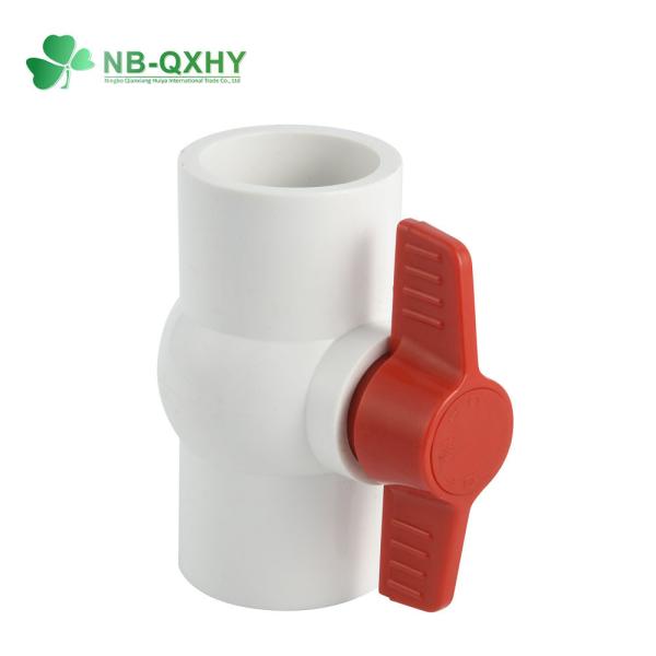 Manual Driving Mode Water Media Compact Ball Valve Plastic PVC Valve with