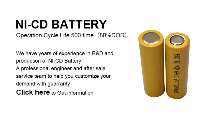 Customized Nickel Cadmium Battery 1300mAh NiCd Rechargeable Battery Pack