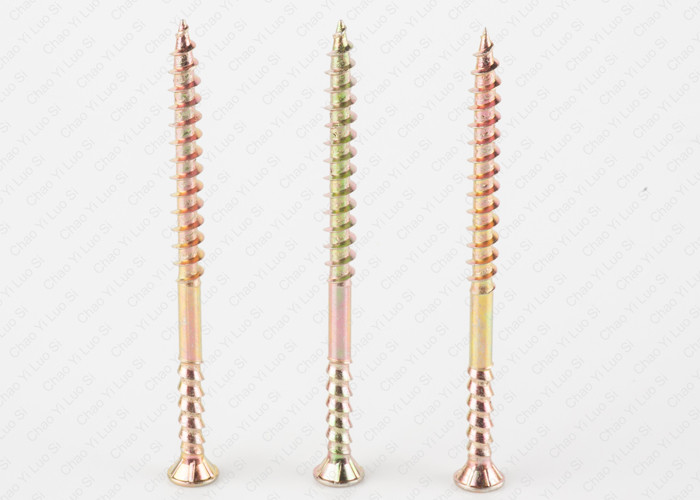 Zinc Plated CSK Wood Screw 6 Ribs Reverse Thread JIS Standard Philips Drive