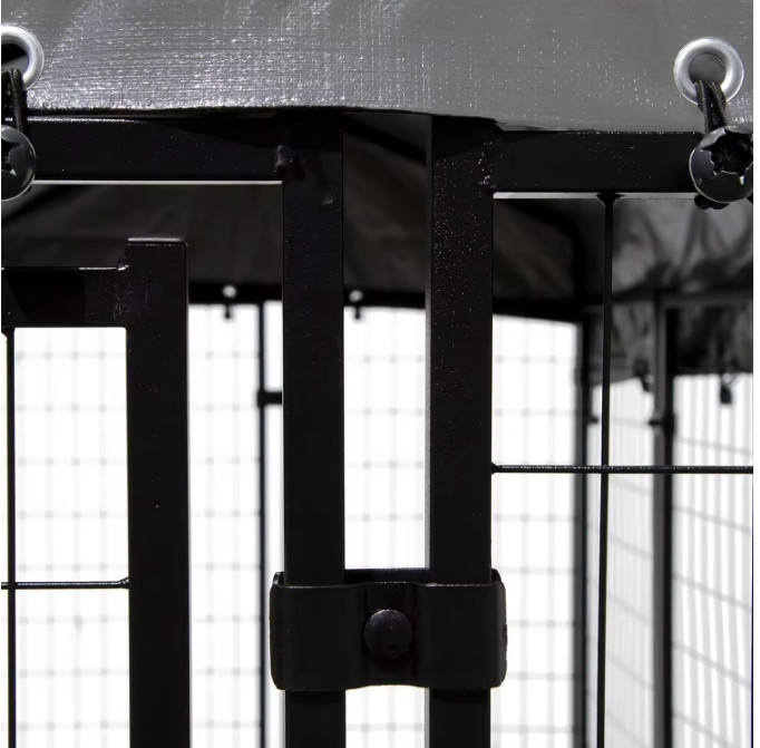 Outside Welded Steel Metal Dog Cage Heavy Duty Dog Run Kennel