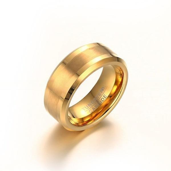 Jewelry Type 18k Gold Tungsten Rings for Men and Women Matte Finish High