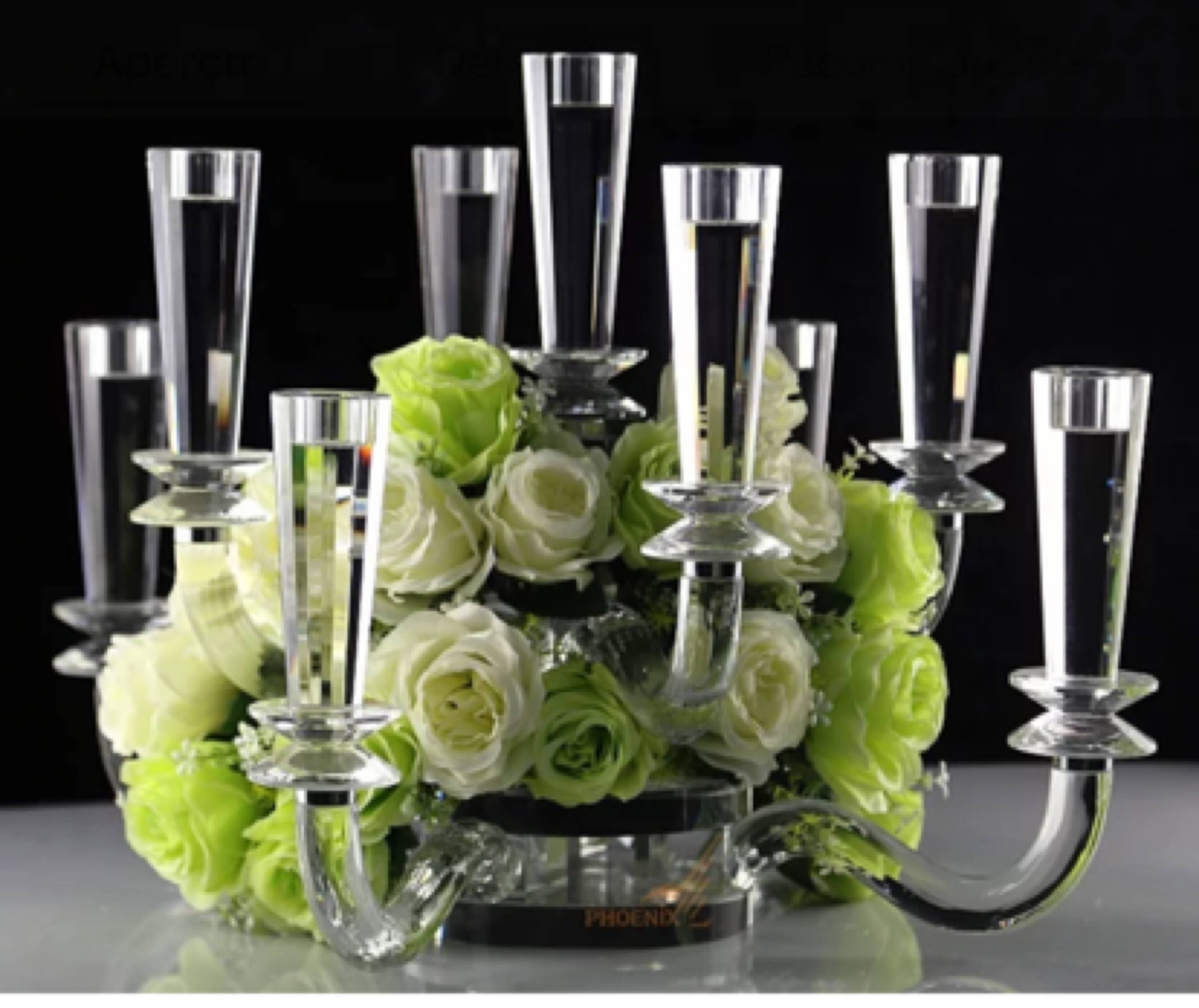 Christmas Wedding Candle Holder Glass Candle Pillars Set 19cm 27cm 35cm