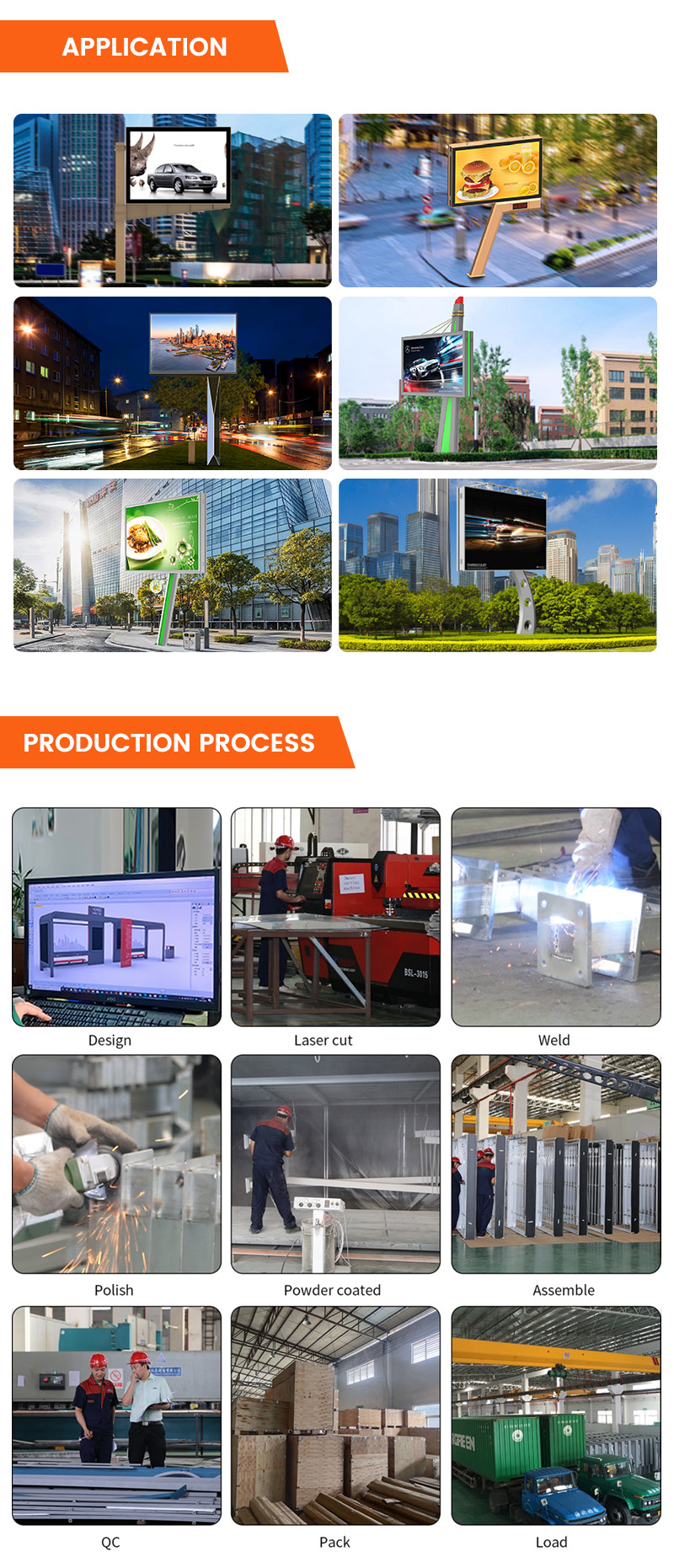 IP65 waterproof p6 8000nits steel advertising digital screen outdoor led billboard