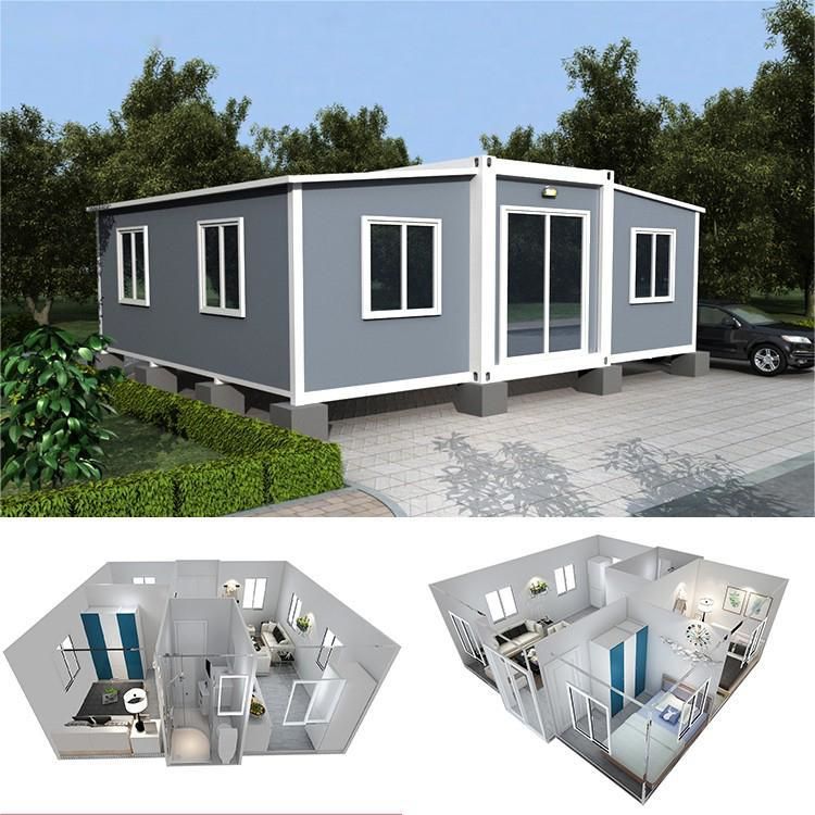 Mobile Living Container House with 2 Bedrooms and 1 Bathroom in Prefab Folding Design