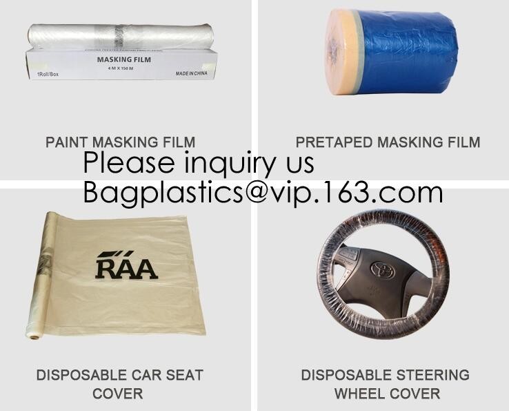 Disposable Car Interior Protection Set, seat, hand brake, gear stick, steering wheel protective, car foot mat