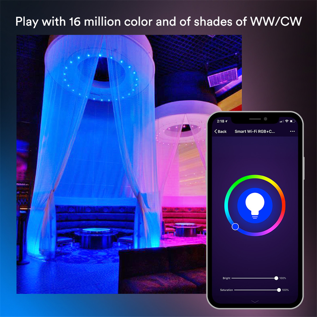 2m Smart LED Strip CCT+RGB