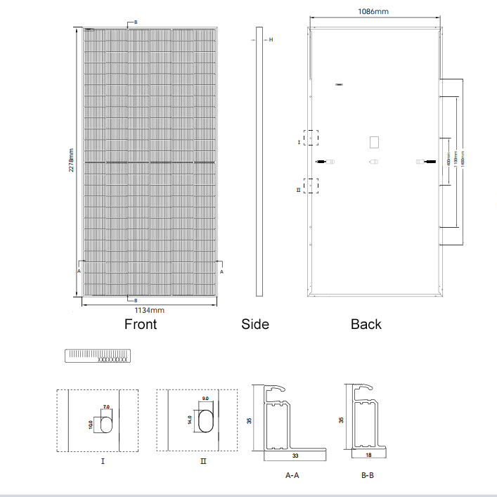 N-Type Mono Facial Pv Module Solar Panels 72hl4-(V) 565-585 Watt 565w 570w 575w 580w