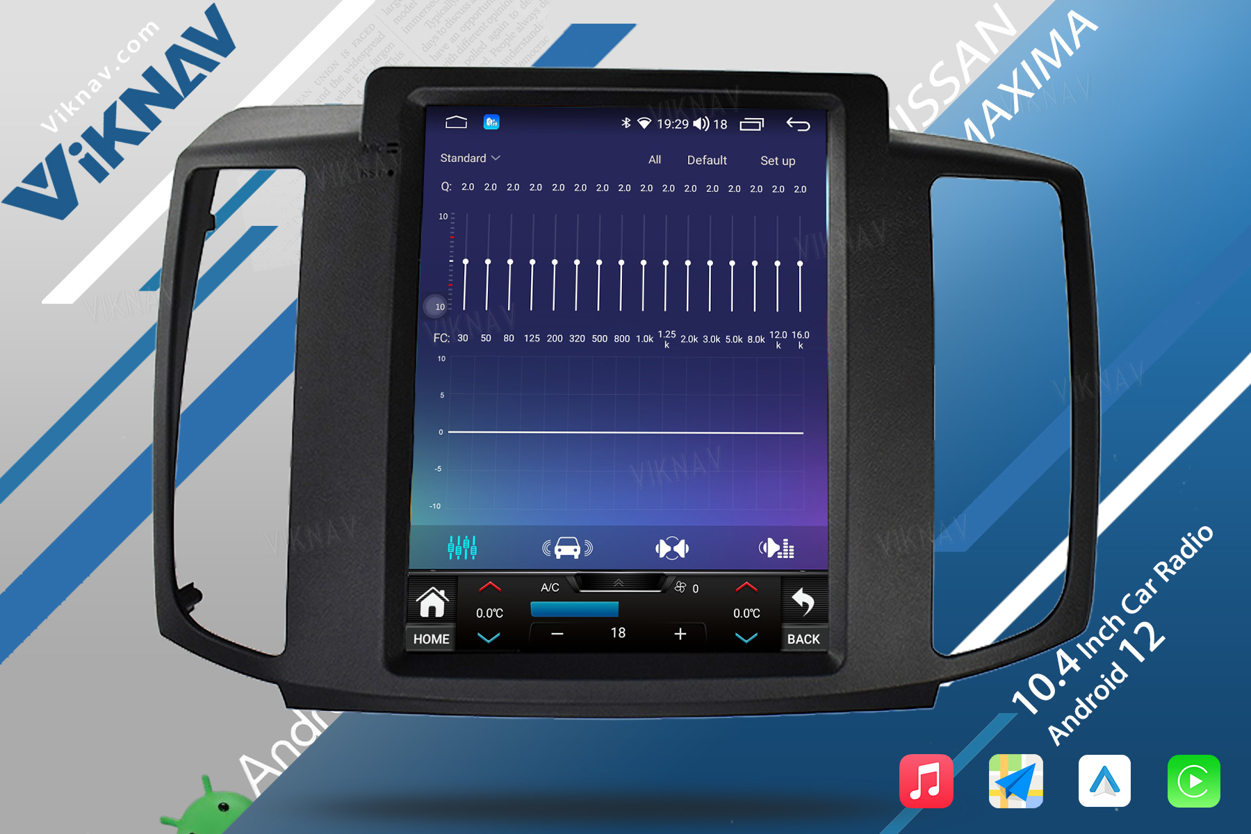 2008-2012 Nissan MAXIMA Double Din Bluetooth Head Unit Car Stereo Replacement