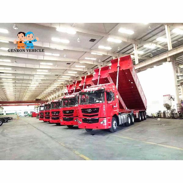 Used to Transport construction materials ,Sands Dump Truck Trailer Genron Brand