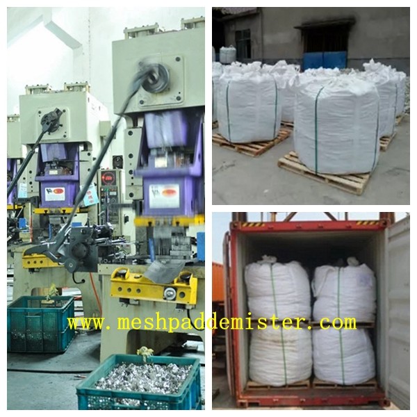 25 × 25 × 0.4 Mm Metal Random Packing Pall Ring Distillation Column 304